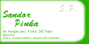 sandor pinka business card